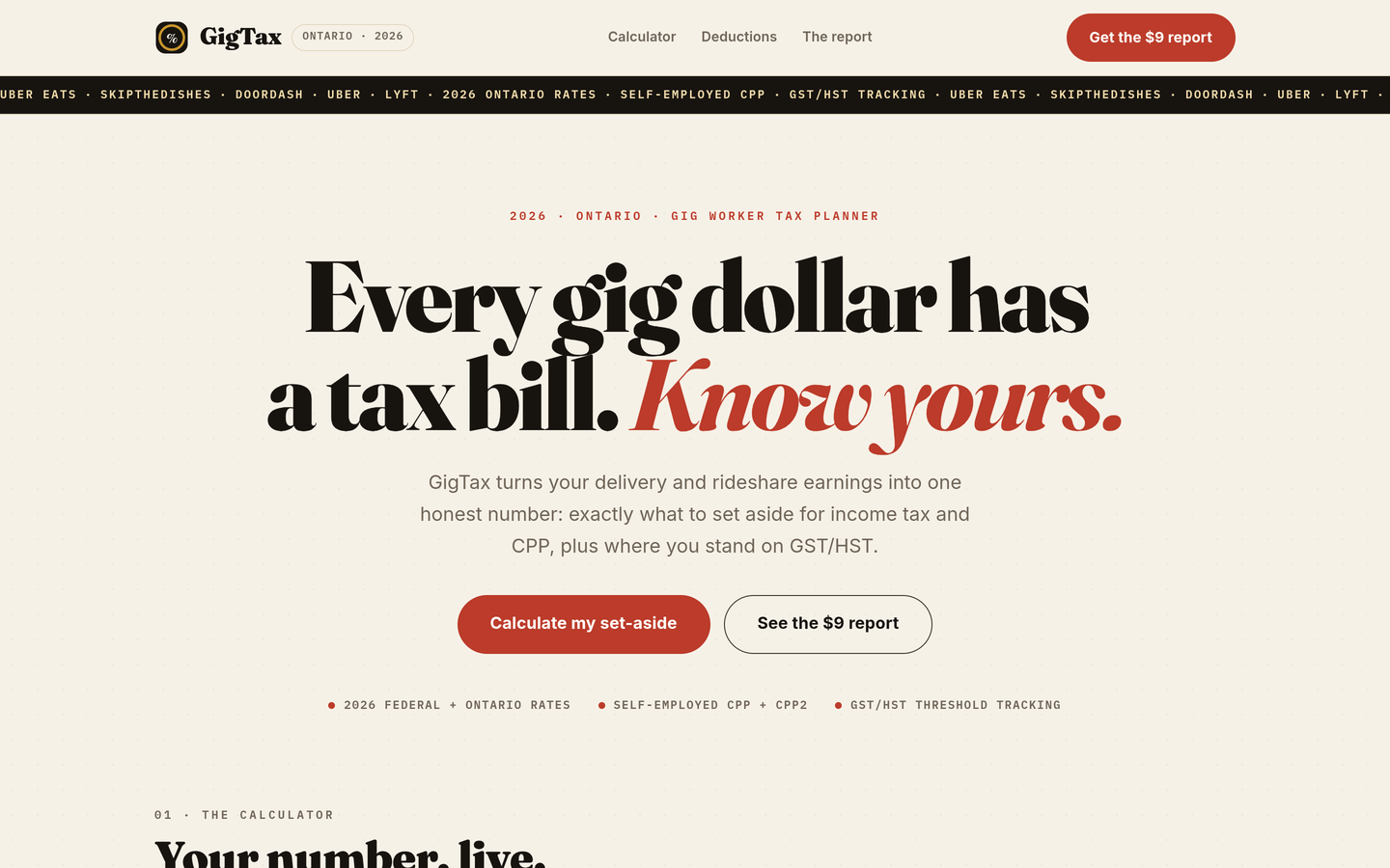 GigTax Ontario gig worker tax planner